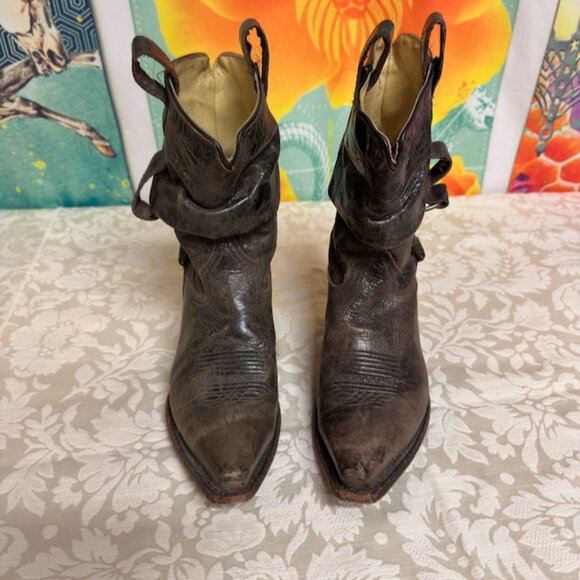 Double H Distressed Slouch Cowboy Boots – Women’s Size 6.5 - Picture 7 of 13